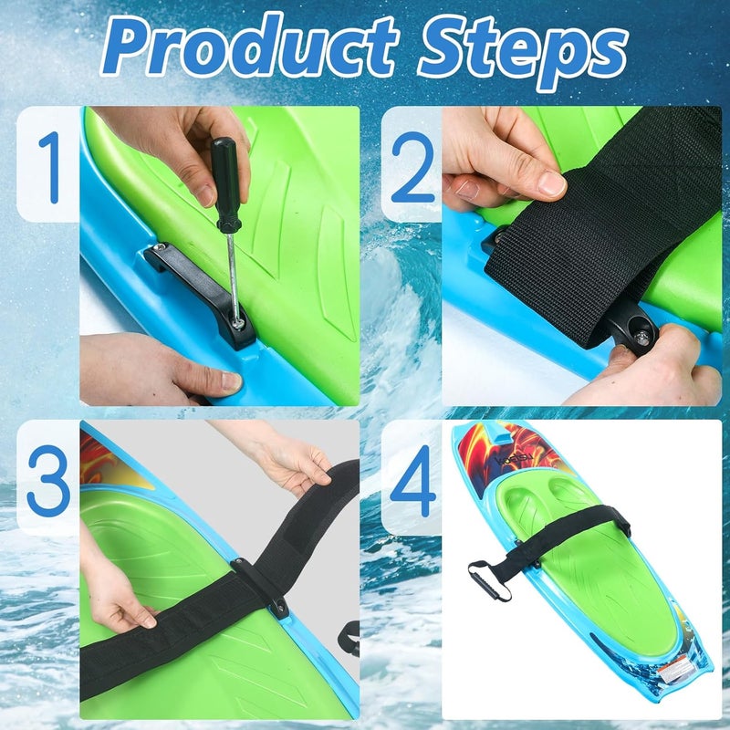 Maiteenly Replacement Padded Kneeboard Strap Boating Shock Water Strap for Sport Kneeboard Strap Replacement for Waterboarding Kneeling Boarding Knee Surfing - Image 5